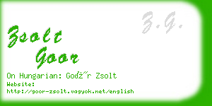 zsolt goor business card